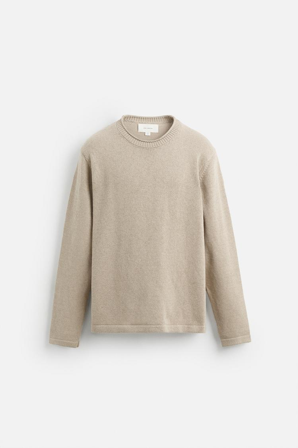 ZARA СВИТЕР С ОТВОРОТАМИ, БЕЖЕВЫЙ