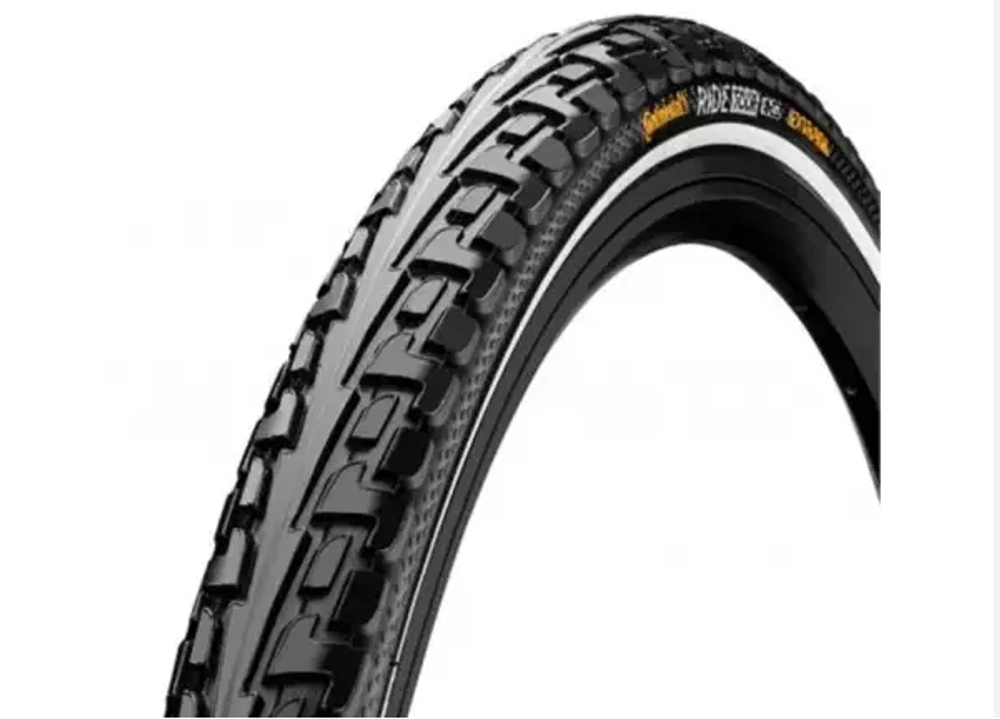 Покрышка 28 x 1.75 02-0101160 47-622 RIDE Tour E-25 черная, светоотражающая полоса CONTINENTAL