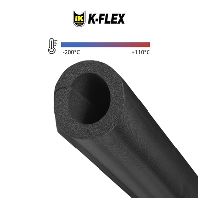 Изоляция для труб из вспененного каучука K-FLEX ST с покрытием IC CLAD BK