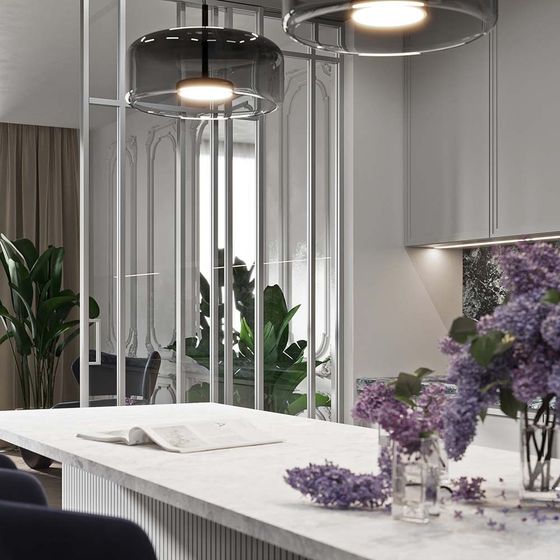 Алюминиевая стеклянная перегородка Классическая эксклюзив вайт стекло прозрачное