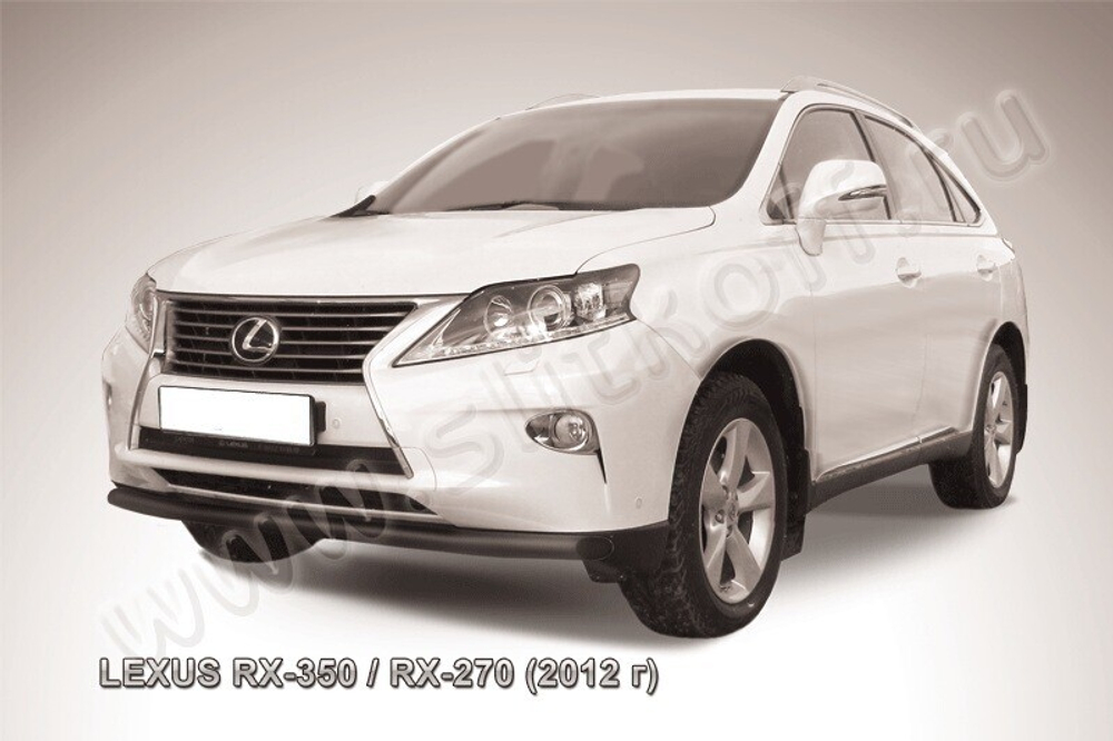 Защита переднего бампера (нержавейка) Lexus RX-350 RX-270 (2012-2015) d57 (черный)