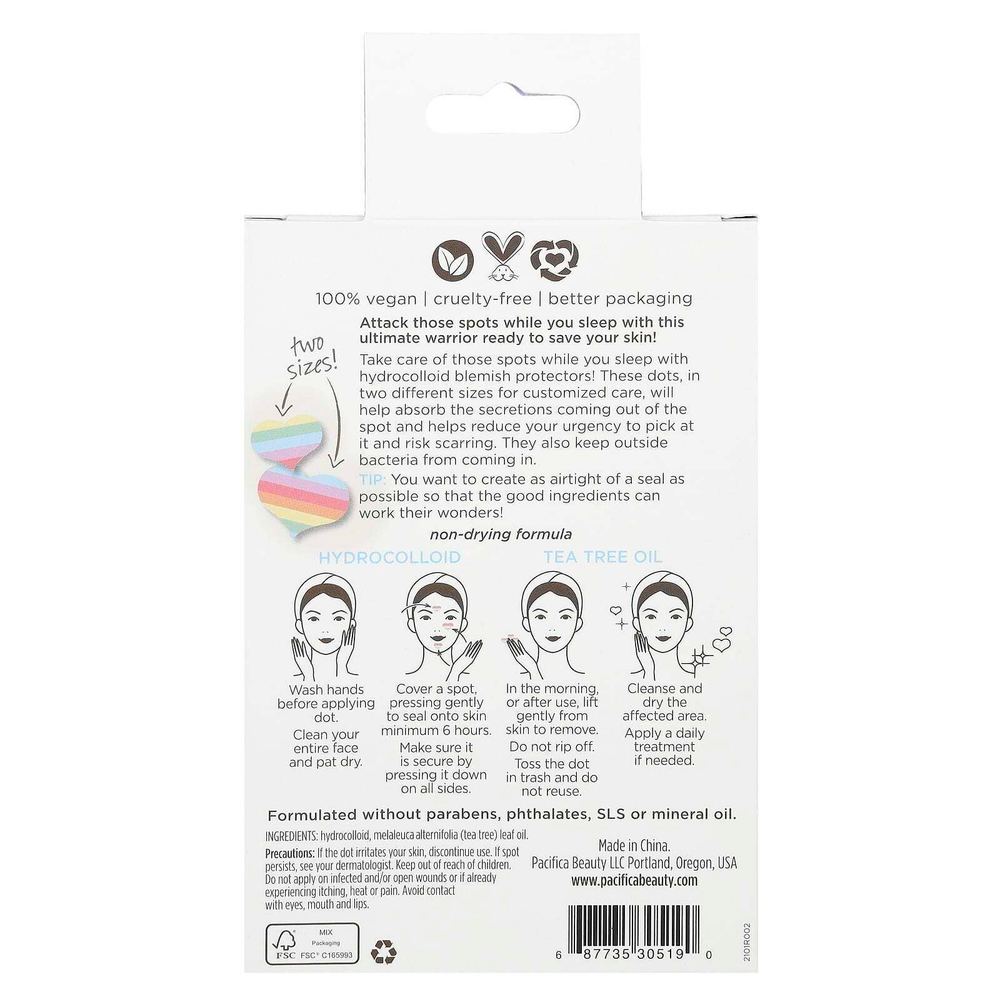 Pacifica, Pore Warrior, Overnight Rescue Spot Dots, 30 отдельных патчей
