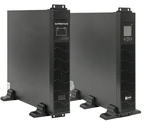 Источник Бесперебойного Питания двойного преобразования E-Power SW900pro-RTB 3000 ВА / 2700 , для монтажа в стойку, c АКБ 8x12В_7 Ач,8 хС13,EPO,RS232, USB, SNMP слот