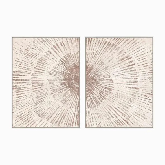 Набор 2 постеров Rayos Two Parts 180х140 см, бежевый, коричневый