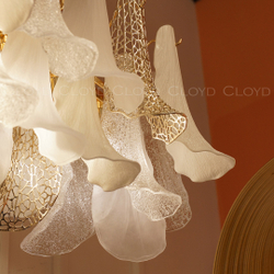 Люстра Cloyd WASABI C8 / шир. 111 см - керамика - золото (арт.11328)