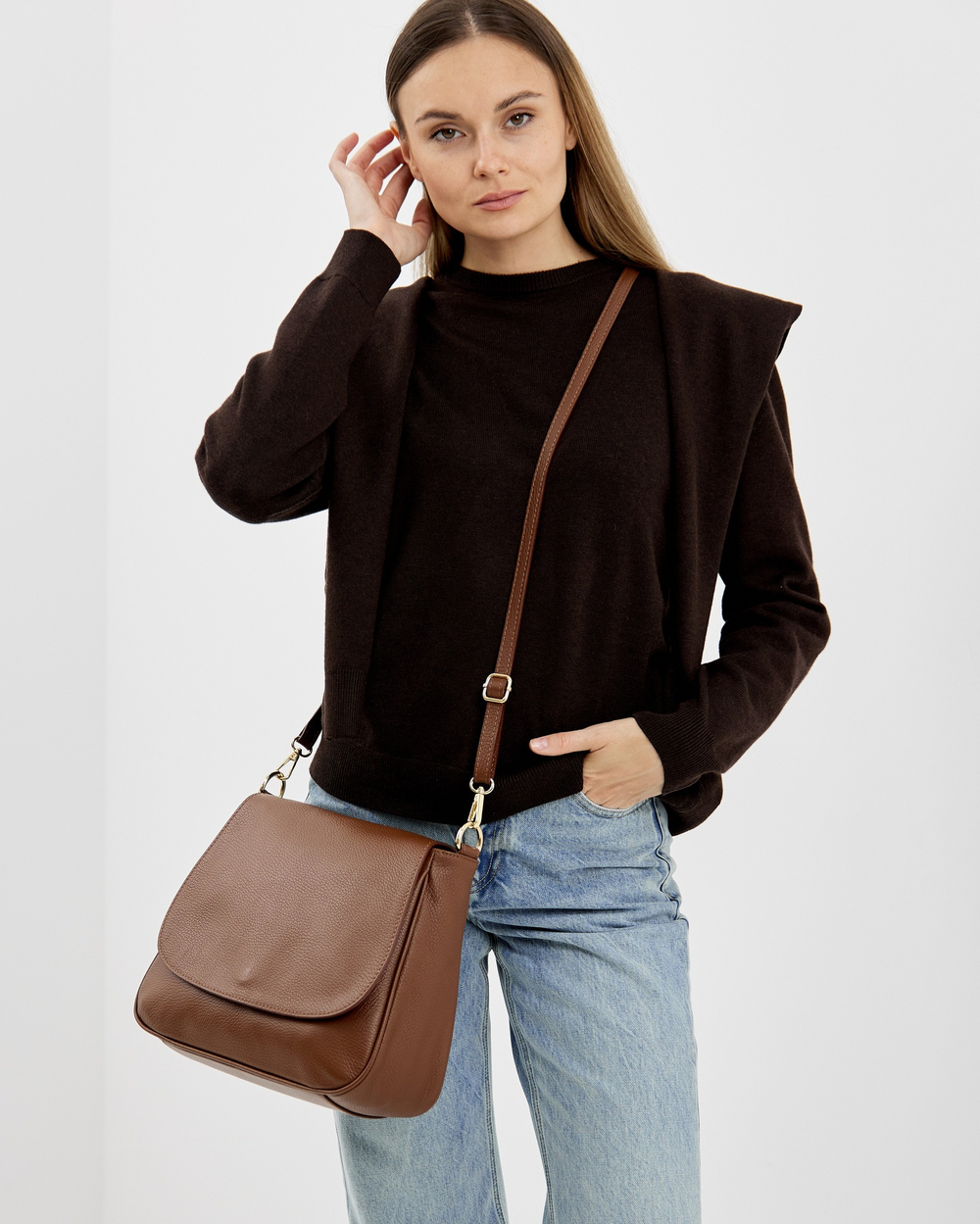 Сумка 907 03 коньячный