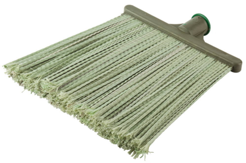 Плоская пластиковая метла 380х270мм, распушенная гибкая, полипропилен, коническое резьбовое соединение