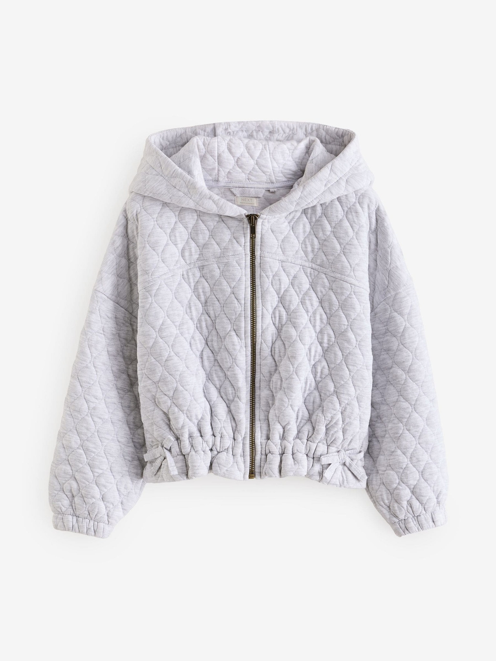 Куртка стеганая с капушоном для девочки Next E61-688, Серый