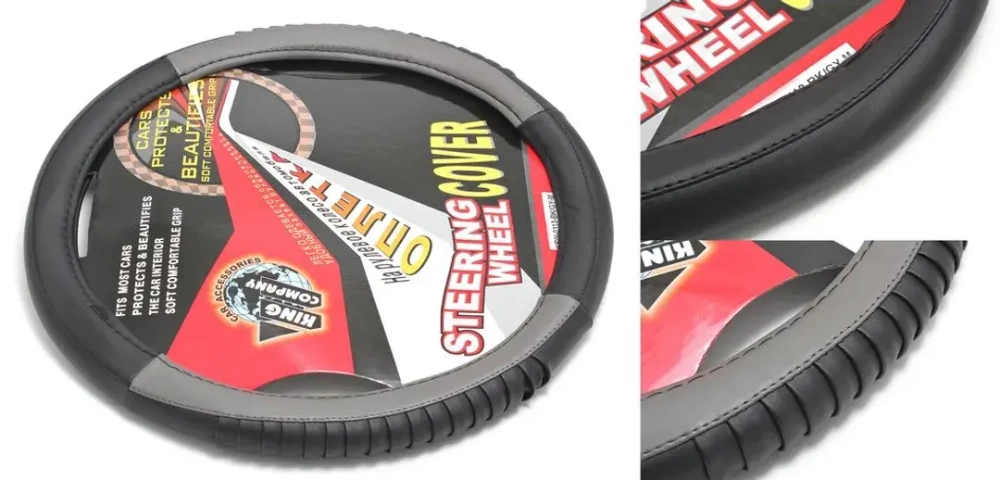 Чехол руля JLT/C-019BK/GR-M (0113BK/GY)