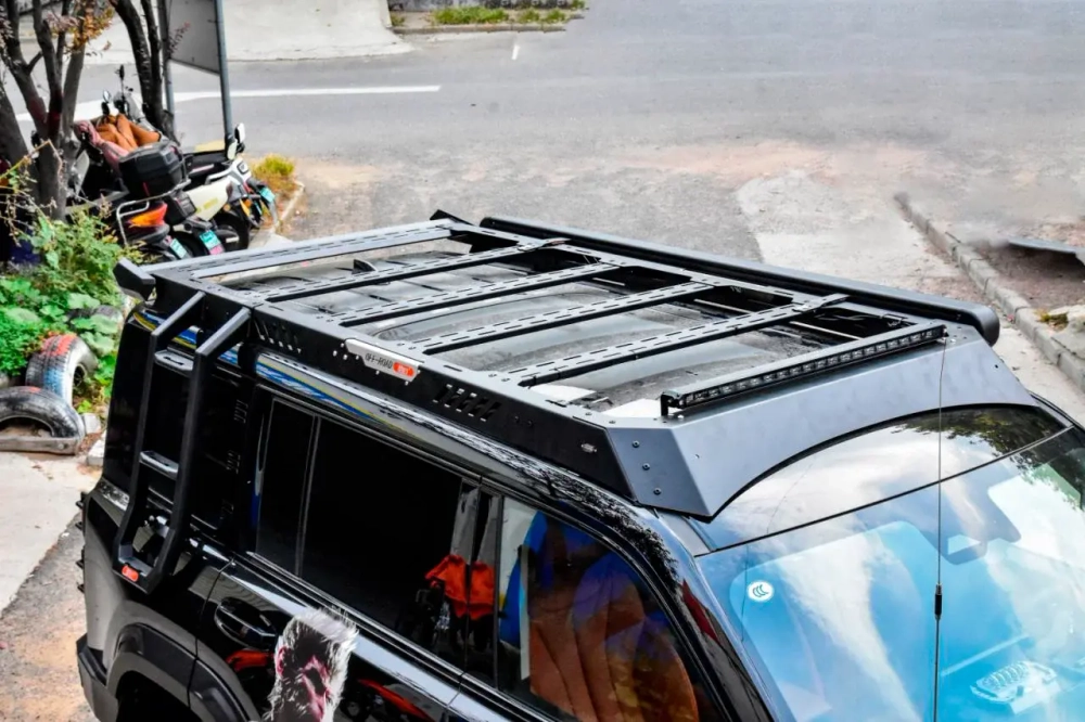 Платформа на крышу с боковой лестницей для Haval H9 2024 Хавал Хавейл Багажник на крышу Боковой ящик