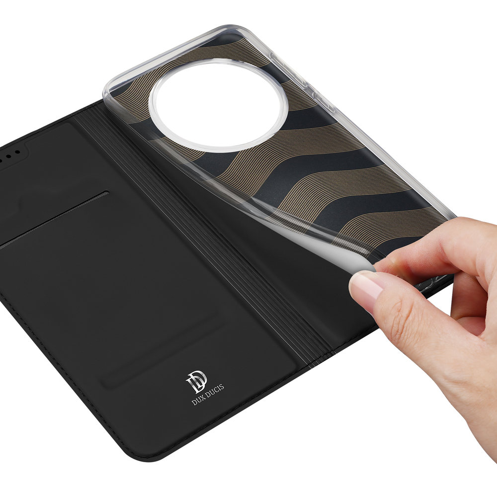 Чехол книжка из PU кожи черного цвета от Dux Ducis для Xiaomi 15 Ultra, серия Skin Pro Series Case