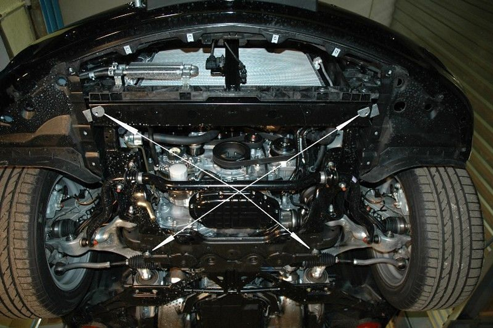 Защита картера Sheriff для Infiniti Q70/M37 (Y51) х 2010-2018 арт.15.1916