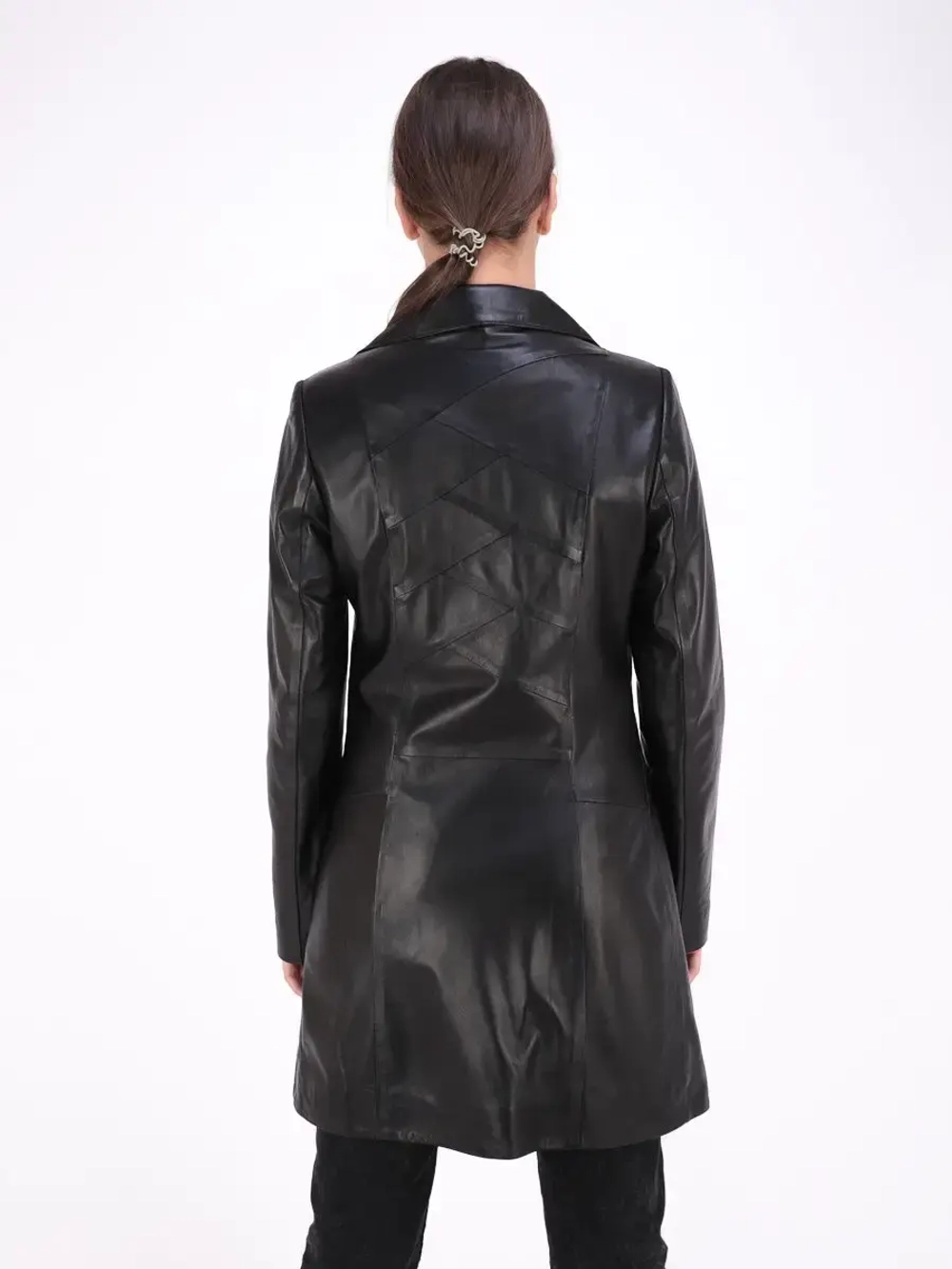 Женский кожаный плащ/натуральная кожа/Турция