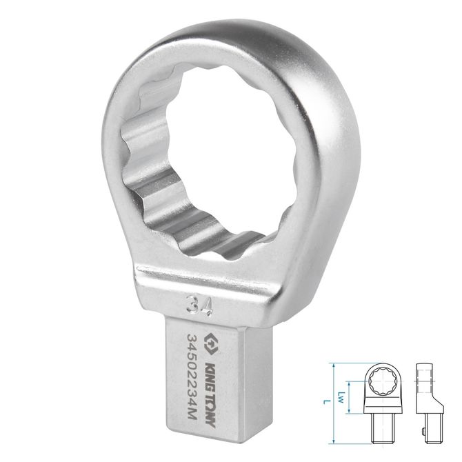 KING TONY (34502234M) Насадка накидная серии "FIT", 34 мм, 14х18 мм