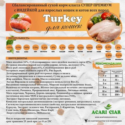 Акари Киар Кэт Турке (индейка)