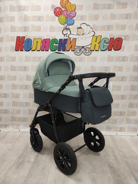 Коляска модульная Indigo Charlotte Sity cs 02 (т.серый+шалфей)
