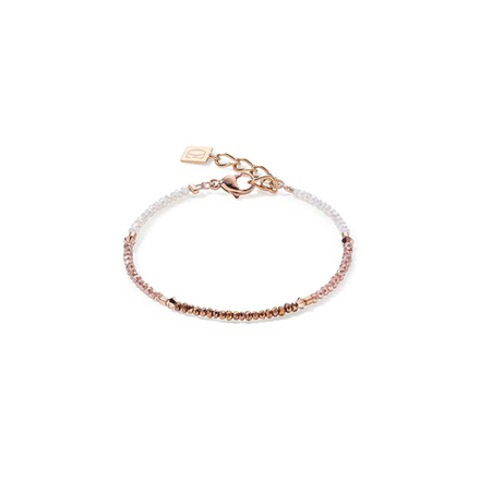Браслет Coeur de Lion Golden Shadow - Rosegold 6006/30-1037 цвет розовый, белый, золотой
