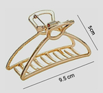 Заколка-краб для волос женская. Металл. Цвет  золото. Усиленная. Подходит для всех типов волос. Надежно держит прическу.