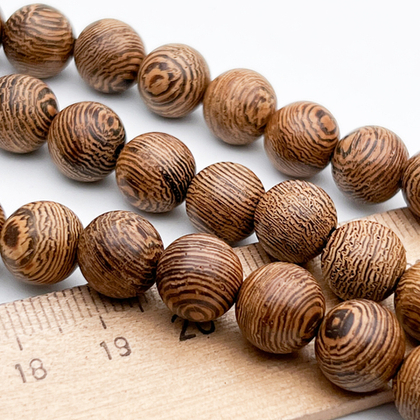 Деревянные бусины, шар, цвет дуб, диаметр около 10-10,1 мм, цена за 19-20 шт (1/2 нити)