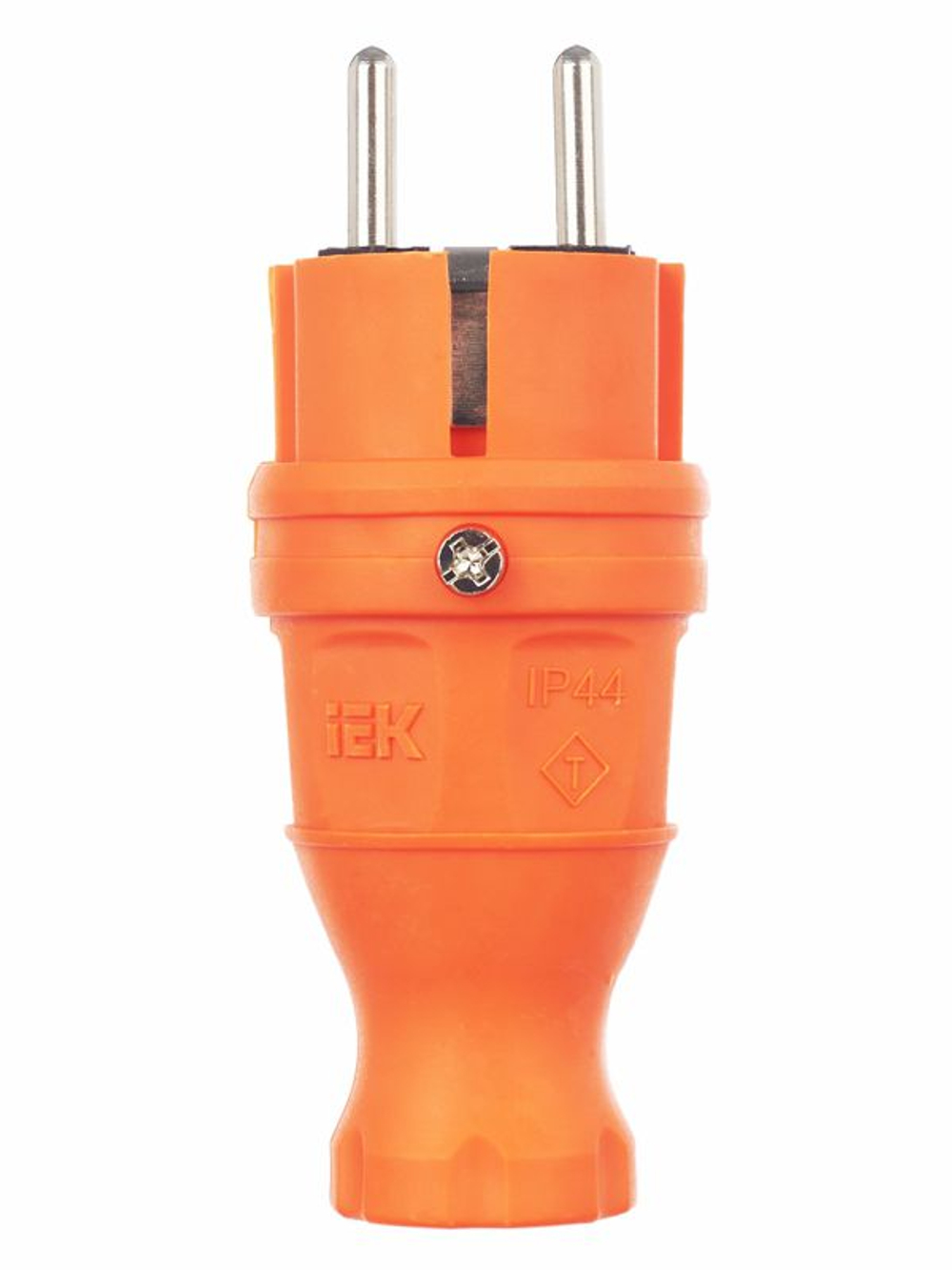 Вилка прямая ОМЕГА ВБп3-1-0м IP44 каучук оранж. IEK PKR01-016-2-K09