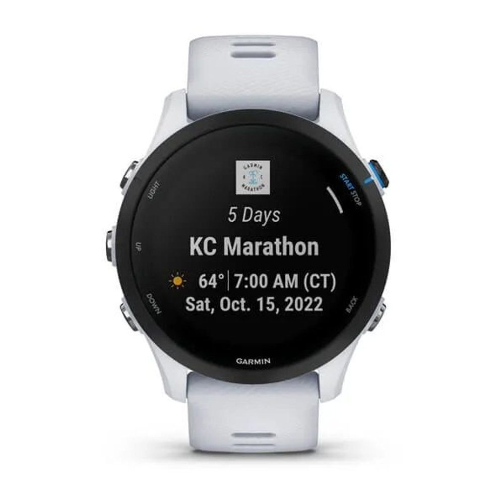 Смарт часы Garmin Forerunner 255 Music с белым ремешком