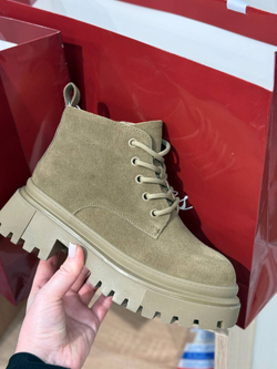 Ботинки из натуральной замши/ натуральная шерсть