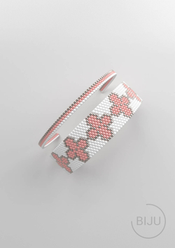 Схема PEYOTE, Схема браслета мозаичное плетение, узор из Miyuki Delica 11/0, файл PDF, №200