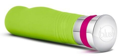 Лаймовый вибромассажер LUCENT - 17,2 см. (Цвет: лаймовый)