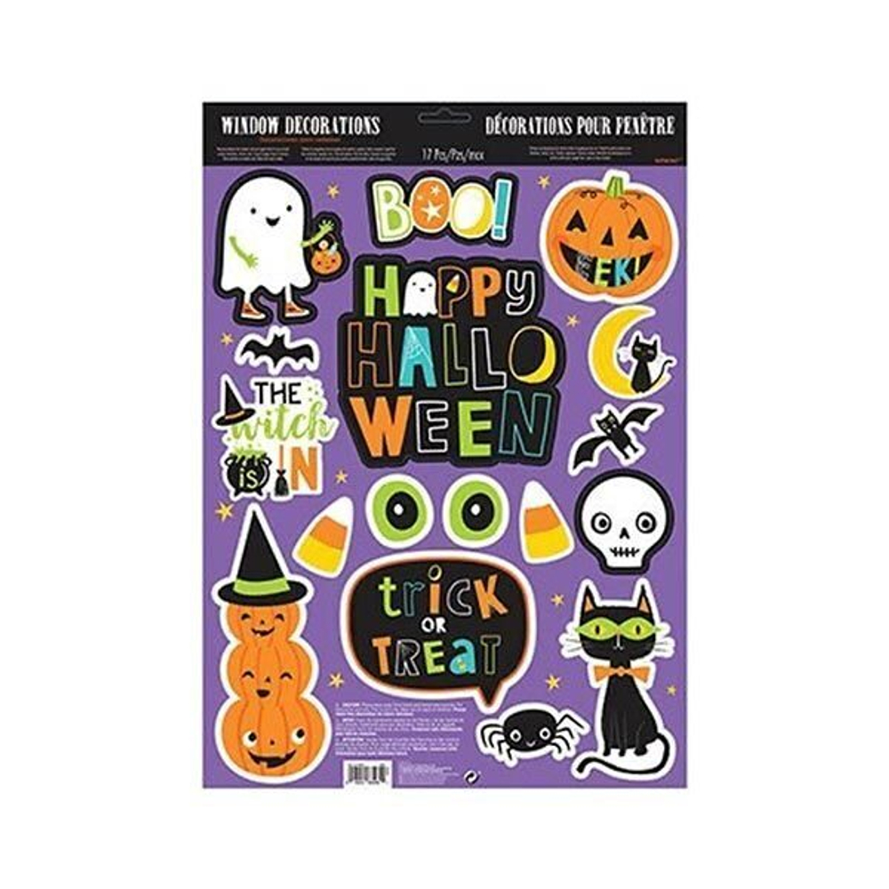Наклейки на окно Хэллоуин Друзья, блеск