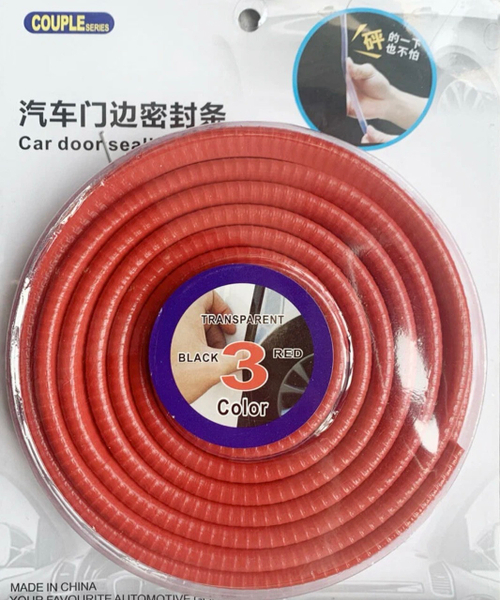 Защитная (Красная) полоса для края двери автомобиля, обшивка дверей, 5 метров, красные (1 шт.)