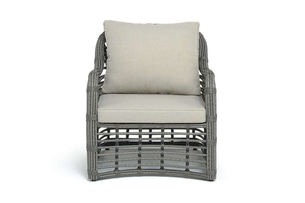 "Ницца" лаунж-зона из искусственного ротанга, цвет серый