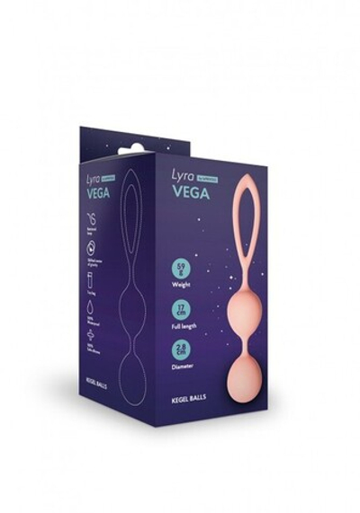 Шарики Кегеля со смещенным центом тяжести силиконовые Vega (персиковый) (Цвет: персиковый)