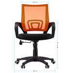 Кресло оператора OfficeSpace SP-M96, ткань, спинка сетка оранж/сиденье TW черная, механизм качания