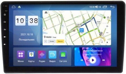 Магнитола без рамки (экран 10") - Parafar PF00010XHD на Android 13, 8-ядер, 4Гб+64Гб, CarPlay, 4G SIM-слот