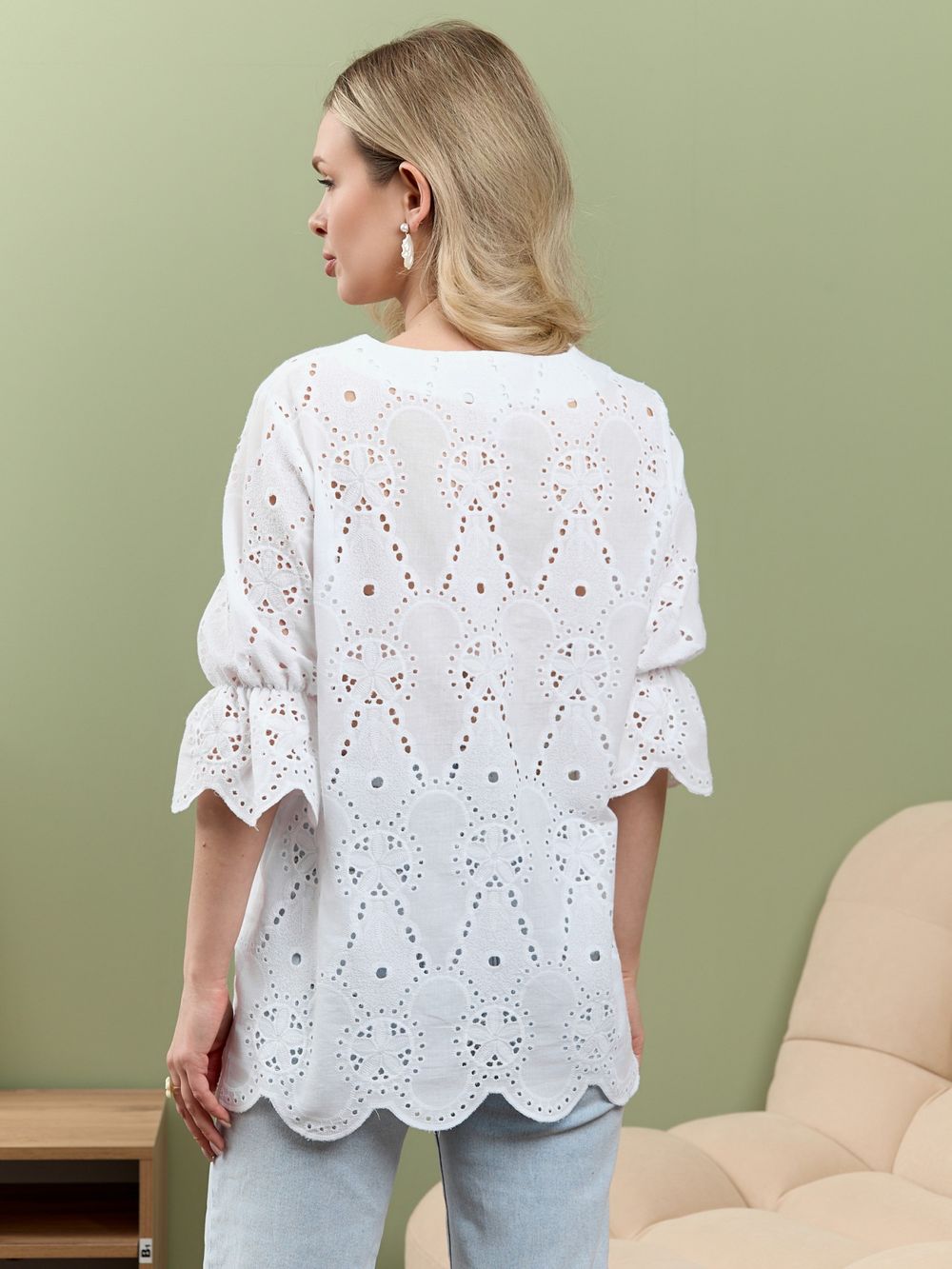 Блузка Милица-1 Виотекс БЕЛЫЙ -4