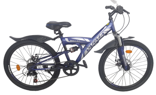 Велосипед 24" VARMA RIVEZ V40D 24" р14 сине-серый 2-х п/с,7ск. ст