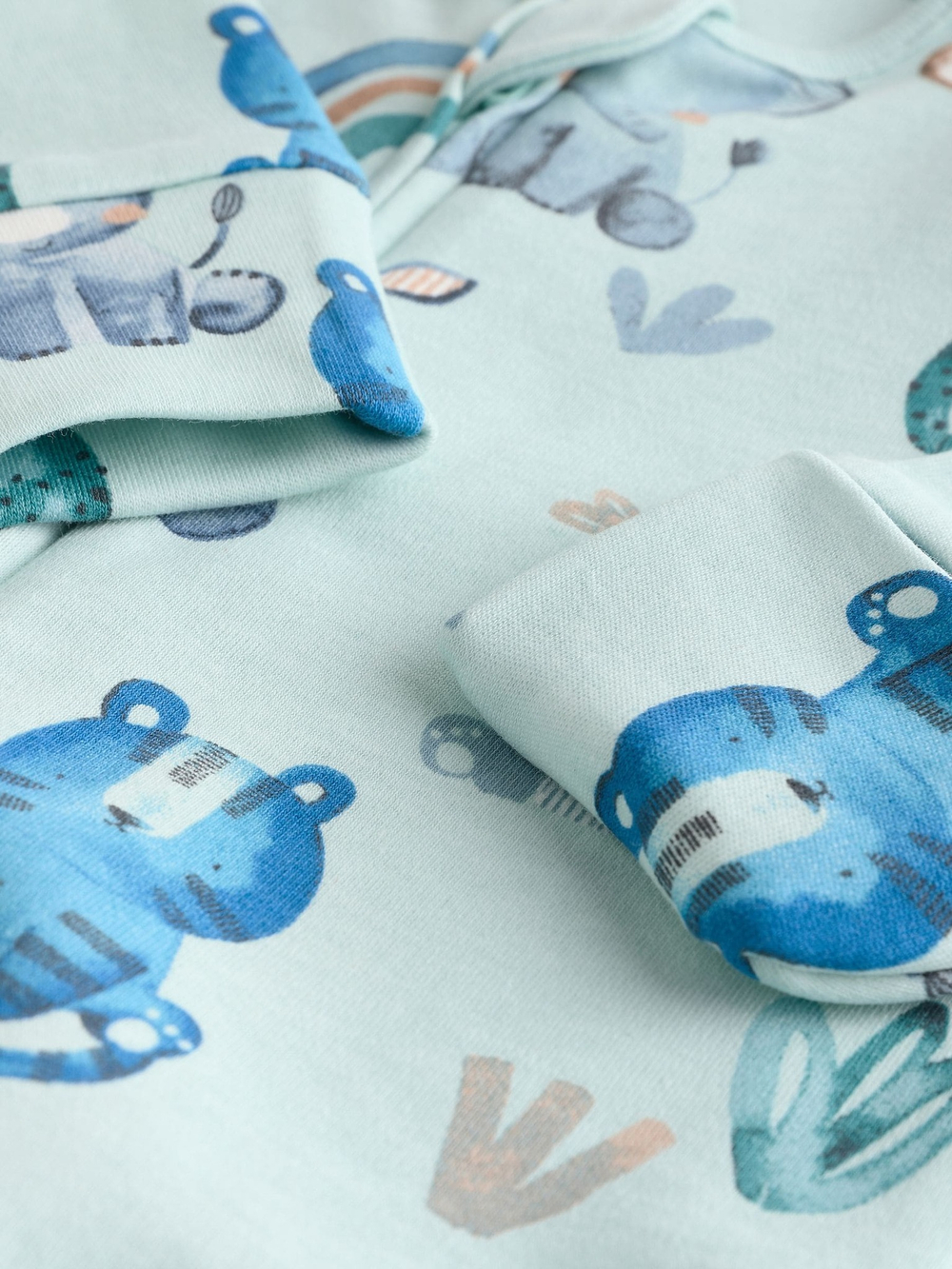 Комбинезон / Cлип для малышей Next E19-557, 3 шт., Бежевый, Голубой