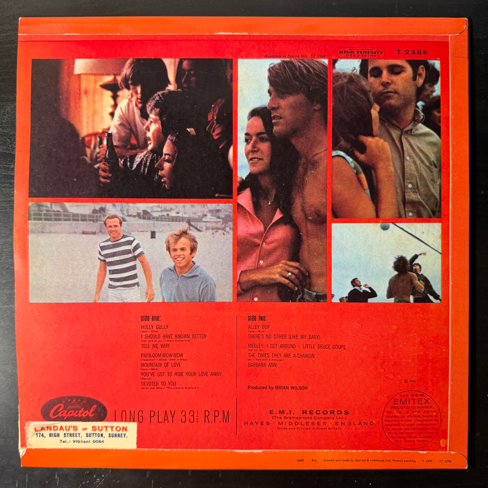 The Beach Boys ‎– Beach Boys' Party! (Англия 1966г.) Т