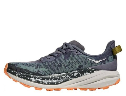 Кроссовки для бега женские Hoka Speedgoat 6 W Зеленo-Оранжевые