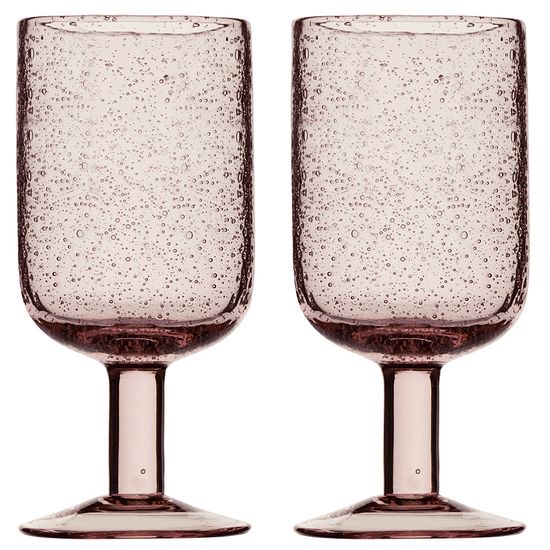 Набор бокалов для вина flowi, 410 мл, розовые, 2 шт.