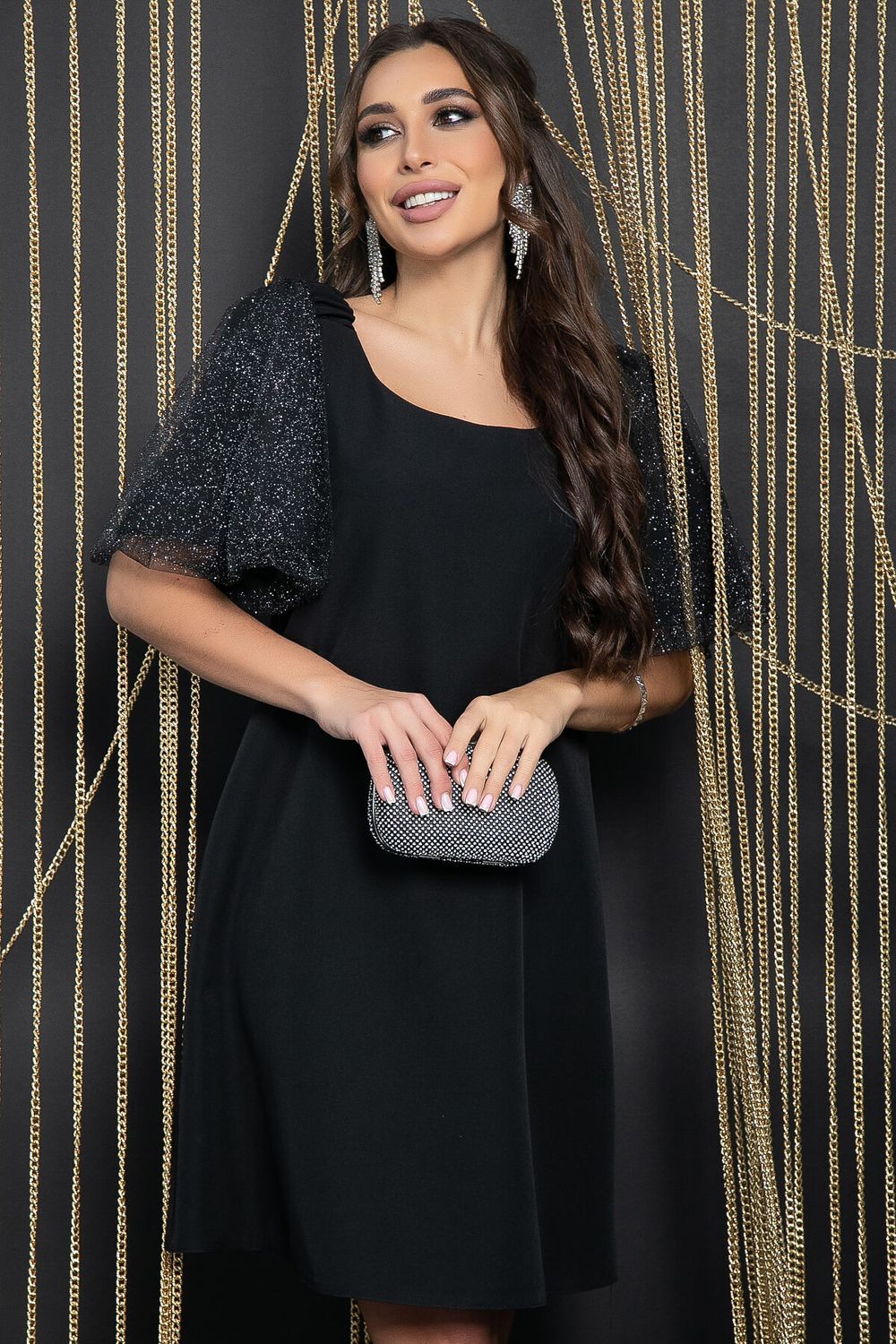 Платье Блестящая идея (черное) П11729 LT Collection