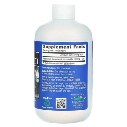 Eidon Mineral Supplements, ионные минералы, калий, 533 мл (18 унций)