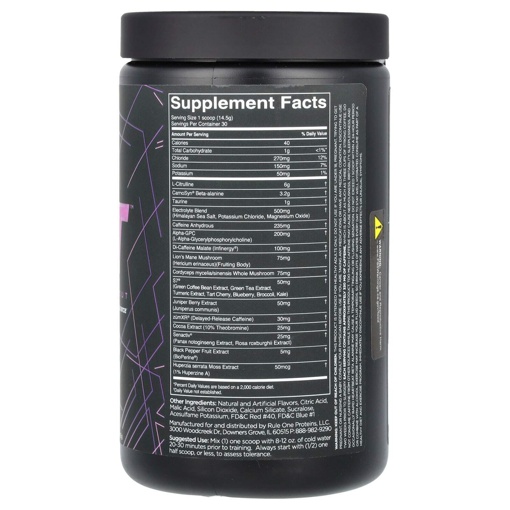 Rule One Proteins, preLIFT, перед тренировкой, дикий виноград, 435 г (15,3 унции)