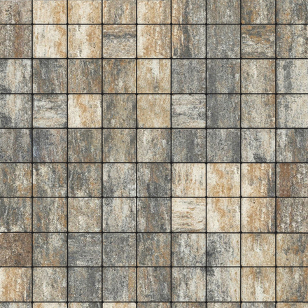 Тротуарная плитка КВАДРАТ 100х100 мм - Листопад гладкий Песчаник