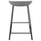 Полубарный стул Noel серый с черными ножками