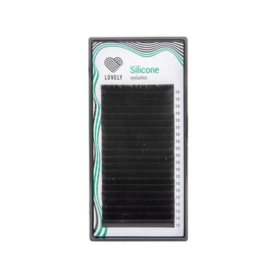 Ресницы чёрные Lovely серия "Silicone" - 20 линий C+ 0.10 10 mm