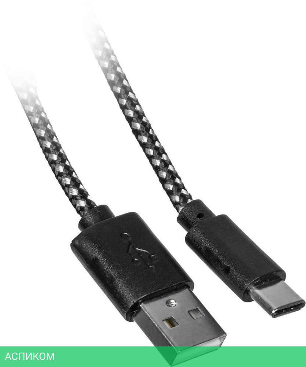 Кабель Buro Braided BHP RET TYPEC1 1м