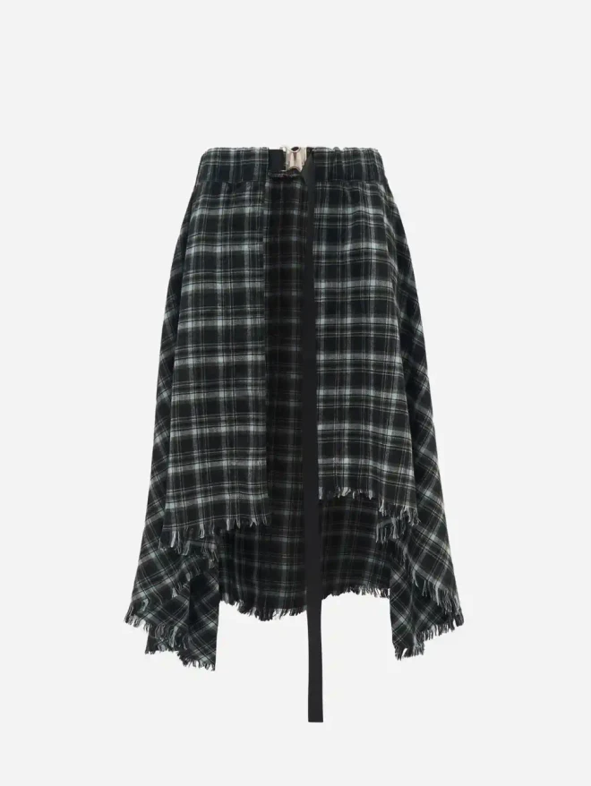 Клетчатая юбка-саронг