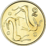 Cyprus, 2 Cents (Type 2 Coat of Arms), 2004, BU