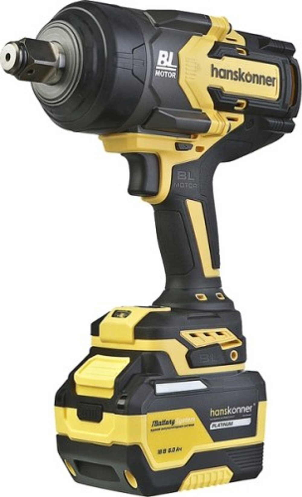 Гайковерт аккумуляторный HANSKONNER HCD201300BLC удар б/щ platinum,18в,1batterysystem, 3/4"